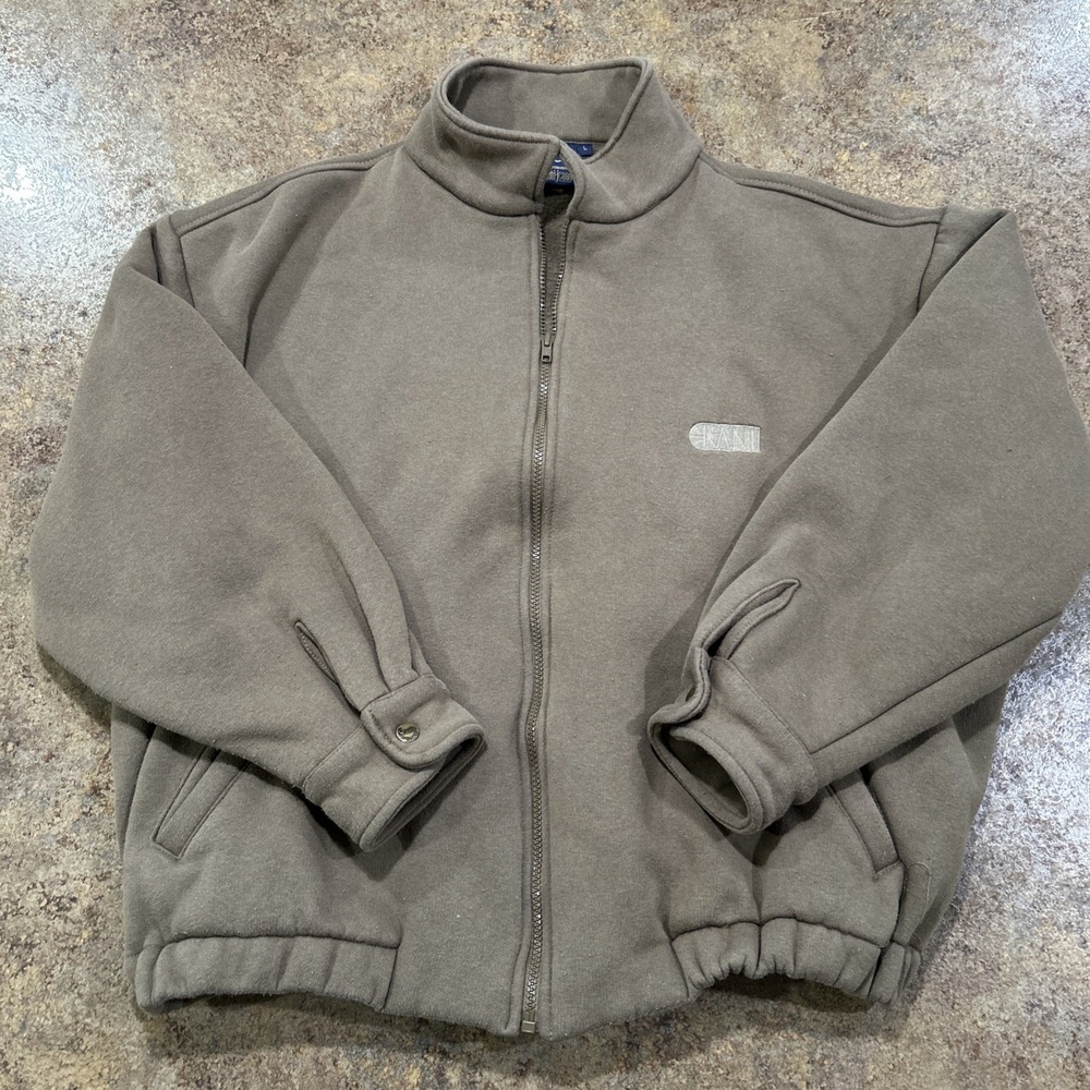 Vintage 90s Karl Kano full Zip Sweater Brown Size Large Tupac Hip Hop